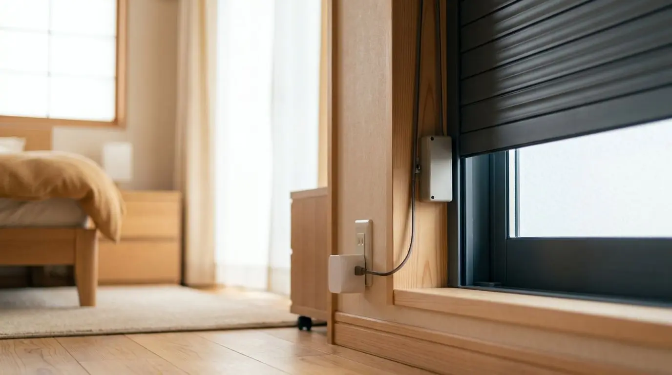 住宅窓向けコンセント接続タイプの電動シャッター