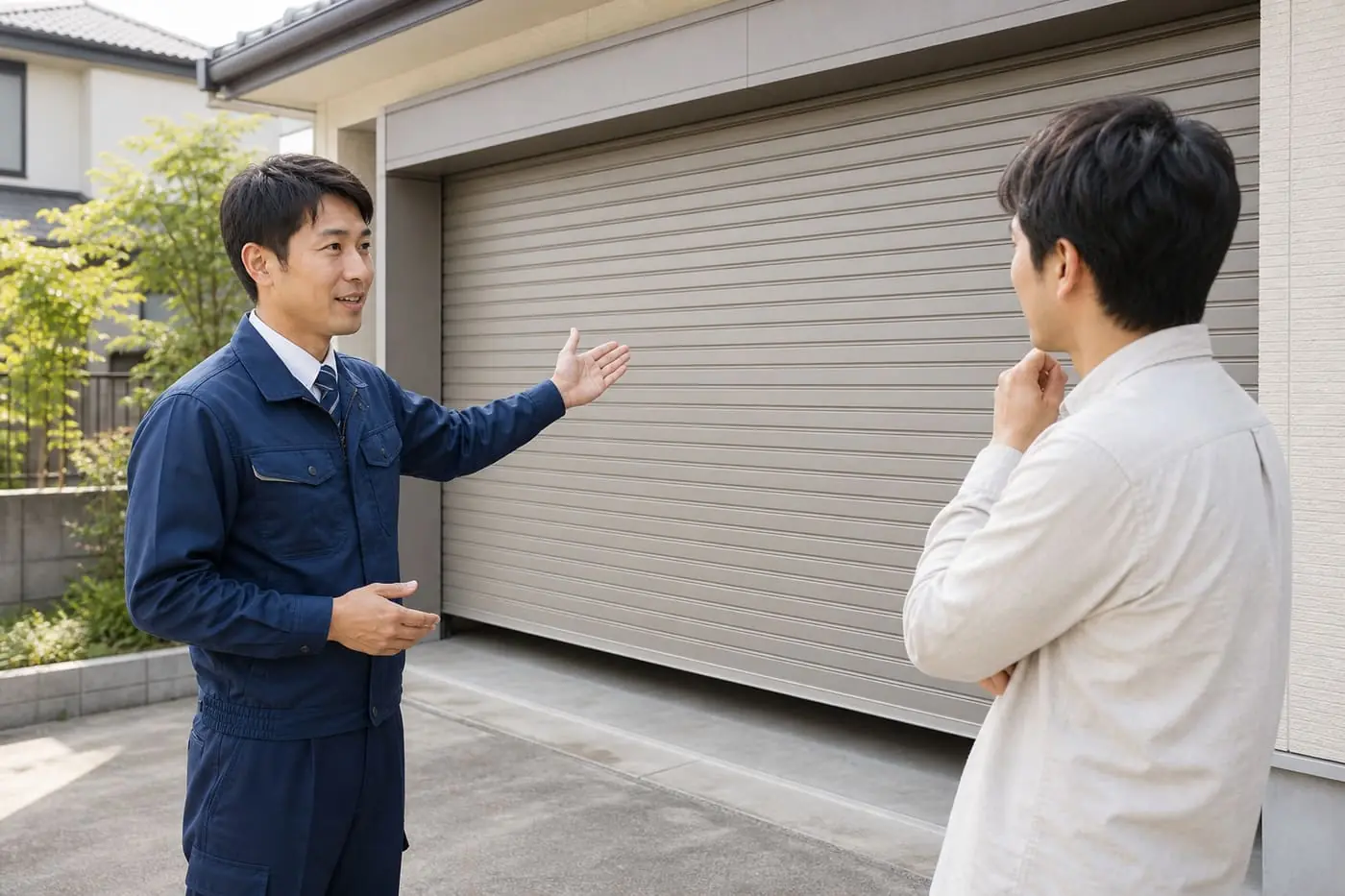 お客様へ電動化を説明するスタッフのイメージ