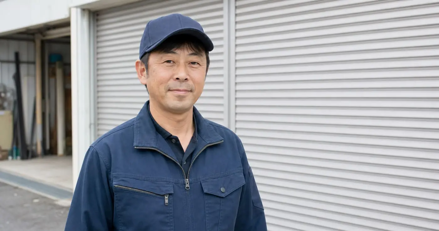 相談に応じるシャッター職人のイメージ